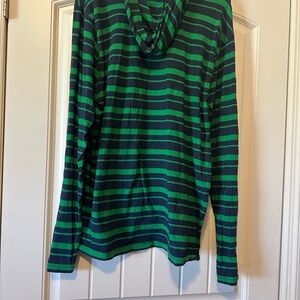 Women’s XL Old Navy green & blue striped hoodie